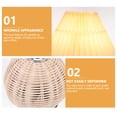 thumbnail image 4 of HOOWIFFY 1 Set of Bedside Lamp Rattan Beige Nordic Decor for Bedside Use, 4 of 7