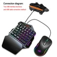 thumbnail image 2 of One Handed Gaming Keyboard And Mouse Combo V500 RGB Gaming Keypads And J300 Gaming Mouse Gaming Keypad Wired Gaming Keyboard with 2 USB Ports And Gaming Mouse, 2 of 5