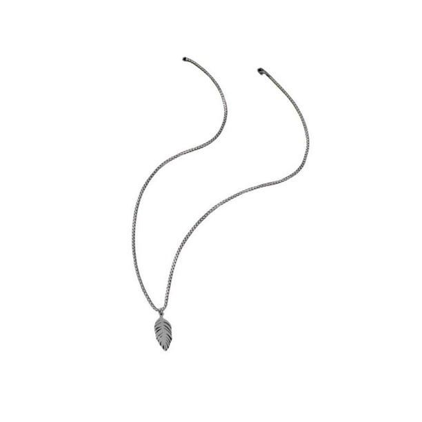 Nueva hoja de acero inoxidable collar colgante de moda y la pluma de la clavícula de diseño de la cadena