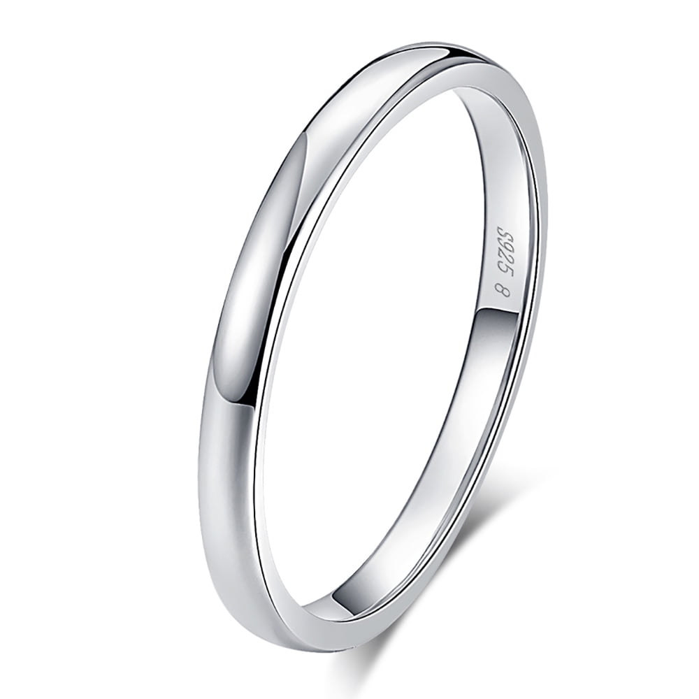 CHOOSE YOUR STYLE Sterling Silver Wedding 5mm Band Plain Comfort 