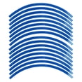 thumbnail image 1 of 16 Pcs Calcomanías para Llanta en Forma de Arco para Decoración de Ruedas de Automóvil para Llanta de 14" Azul PET, 1 of 1