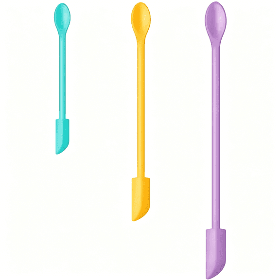 ACDANC Silicone Spatula Set (3Pcs) - Mini Scraper Tool for Beauty & Food - Reach Every Last Drop,Multi-Size Spatulas for Makeup Jars,Lotion Bottles & Kitchen Containers