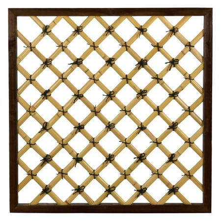 Oriental Furniture Tall Traditional Bamboo Trellis