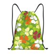 thumbnail image 1 of Xecao St. Patrick's Day3 Pattern Sports Drawstring Backpack - String Swim Gym Bag with Wet Proof Pocket for Women&Men-Small, 1 of 5