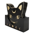 thumbnail image 5 of Wiccan Mystic Mog Black Cat Face With Crescent Moon Triple Goddess Coaster Set, 5 of 10