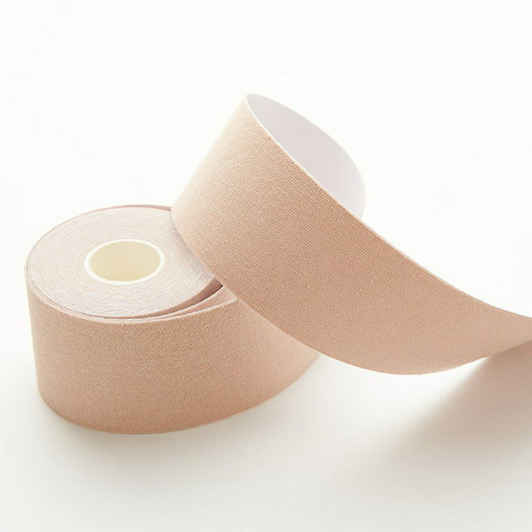 Travelwant Boob Tape, Bob Tape for Large Breasts,Extra-Long Roll Invisible Breast Lift Tape with Reusable Silicone Nipple Covers & Double Sided Body
