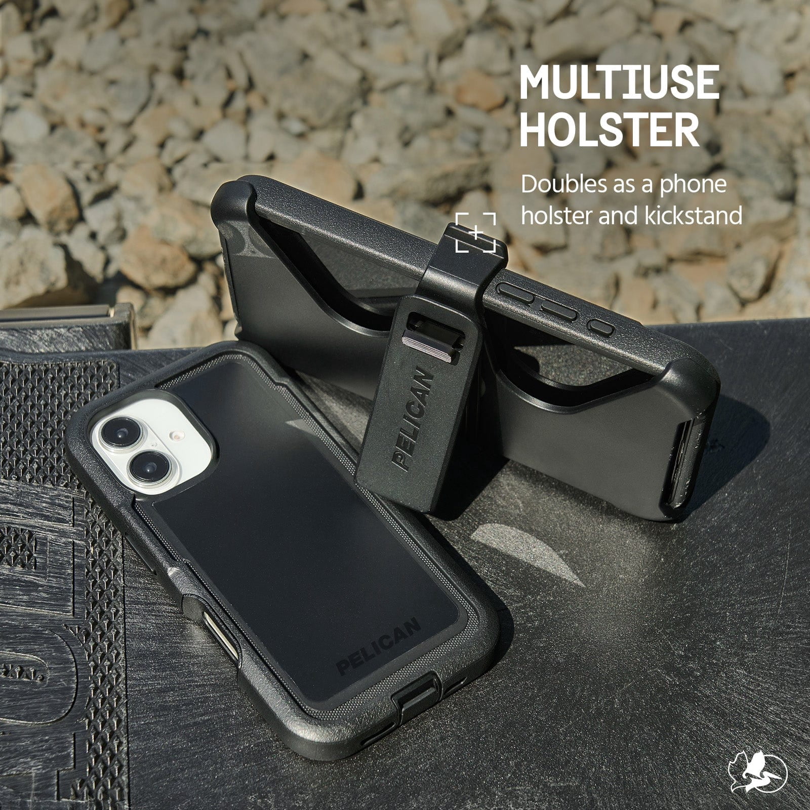 Pelican Voyager Apple iPhone 16 MagSafe Compatible Case and Holster - Black