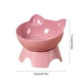 thumbnail image 3 of SHENGXINY Cat Bowls - Neck Support Slanted Mouth Pet Feeding Bowl, Cute Ear Design Food Bowl for Cats and Small Dogs Pink 4.72x4.33in, 3 of 6