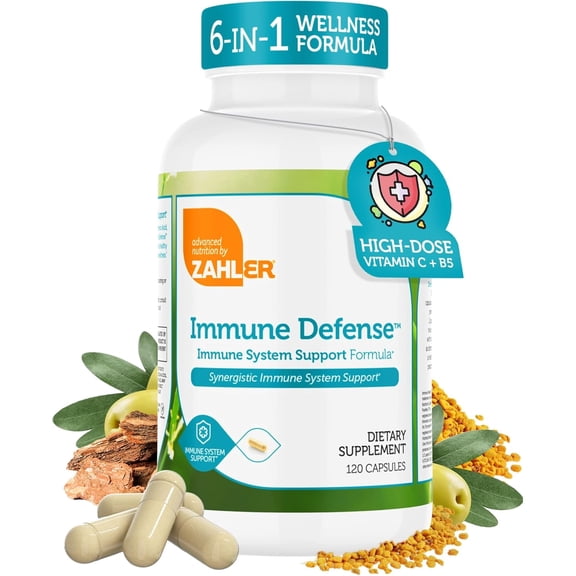 Zahler Immune Defense Immune Support Capsules, Immunity Vitamins & Immune Booster, Synergistic Immune Formula, 120 Count