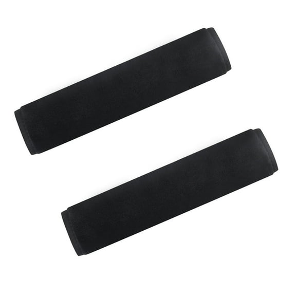 AUQ 2Pcs Soft Plush Seatbelt Covers,Car Seat Strap Pads for Shoulder Protection,Minimalist Design,Black