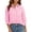 Pink-Summer Tops, variant on FNFYFH Womens Button Down Shirts 3/4 Sleeve Gingham Collared Tops Blouses Ruffle Babydoll Crop Tops