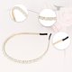 thumbnail image 4 of 4 Pcs Diademas De Diseño Sencillo Con Perlas Para Mujeres, Blanco, 4.72", 4 of 7