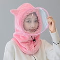 thumbnail image 3 of CEHVOM Women Flannel Winter Hats Mask Set Warm Cap With Transparent Fogless Protective Mask For Cycling, 3 of 4