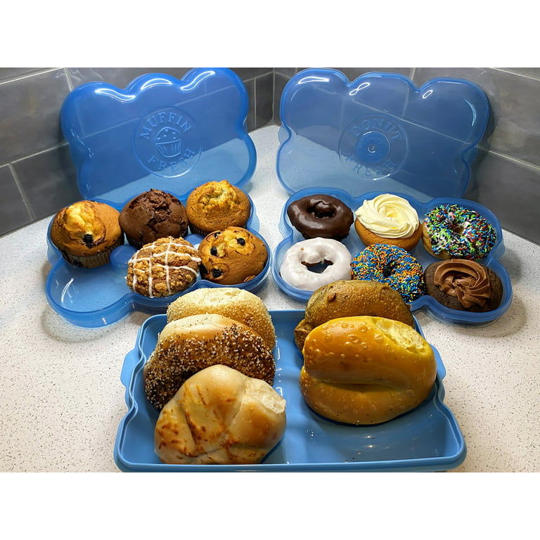 Muffin Fresh Storage Container Holder with Lid, Airtight and Reusable,  BPA-Free, as seen on Shark Tank Products, Pack of 1, Holds 6 Fresh Muffins