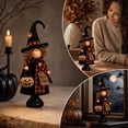 thumbnail image 5 of Halloween Witch Figurine,8 Inch Plaid Outfit Witch with Pumpkin Decor Desk Statue,Cute Holiday Table Centerpiece Decor,Women's Festival Gifts, 5 of 6