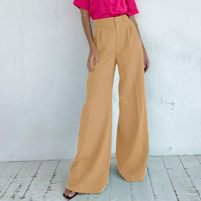 Pantalon Traînant à Jambe Grand pour Femme Pantalon de Complet Droit Taille Haute Ample Pantalon Décontracté Pantalon Athlétique de Maternité Pantalon pour Femmes Pantalon Décontracté Pantalon Paper Bag Élastique Pantalon Décontracté pour Femme Bas Élastique Robe Décontractée