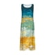 thumbnail image 5 of Vestido de Verano para las Mujeres sin Mangas Lino-Look Impreso Maxi, Suelto Fluido Y Vestido Sexy de Moda para las Mujeres, 5 of 5