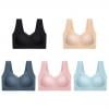 Sleep Bras for Women,Comfort Seamless Wireless Stretchy Sports Bra,Support  Removable Cups Yoga Sport Comfortable Soft Wide Shoulder Bra Plus