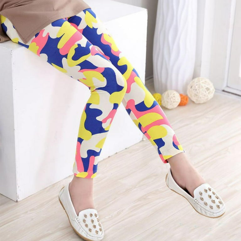 Baby Kids Girls Stretch Leggings Kids Soft Patterns Yoga Pants Ankle Length  Multipack 2-13 Years