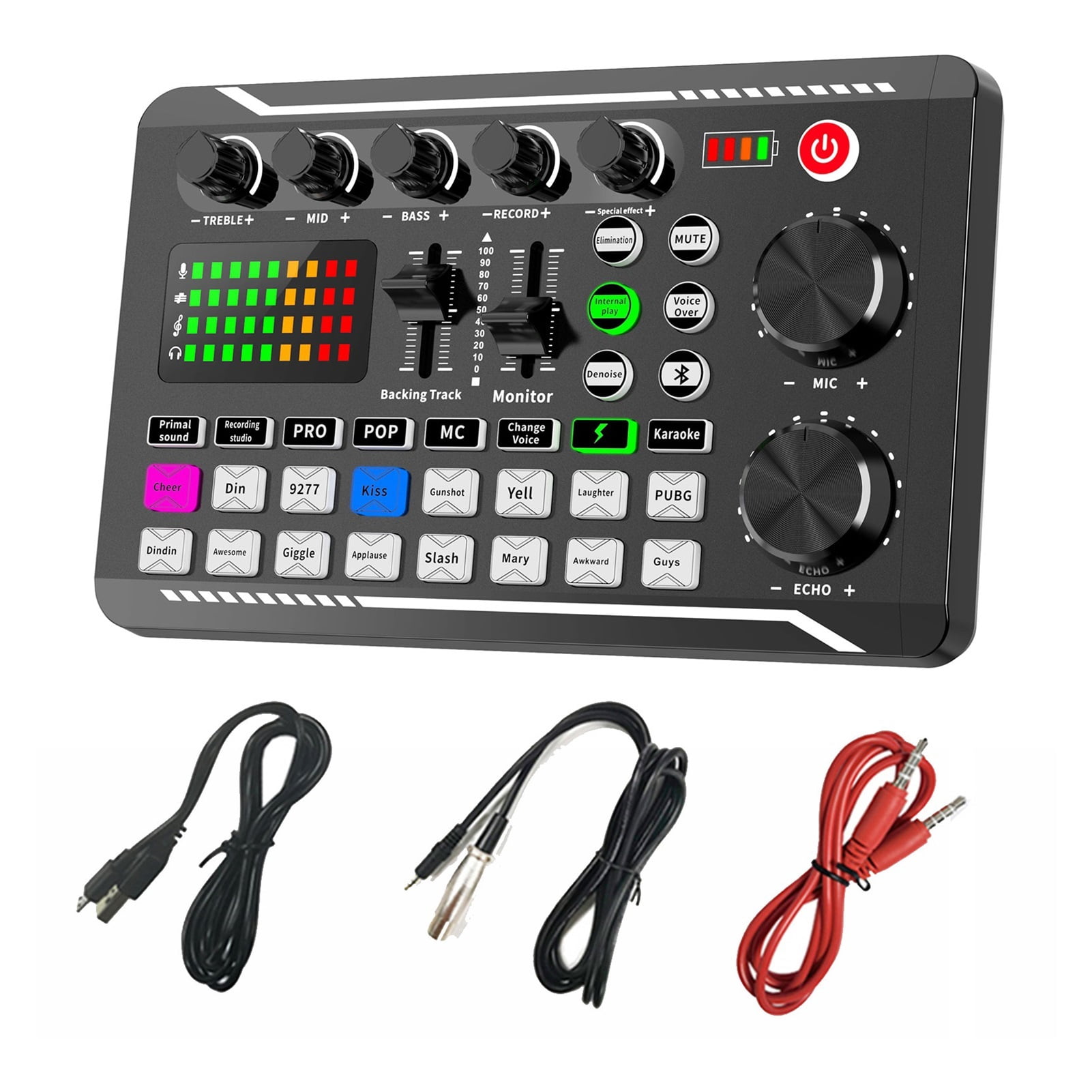 Podcast Microphone Sound Card Kit Professional Studio Condenser Mic&F998 Live Sound Mixer For Livestreaming Podcasting Recording ,Easy to Operate