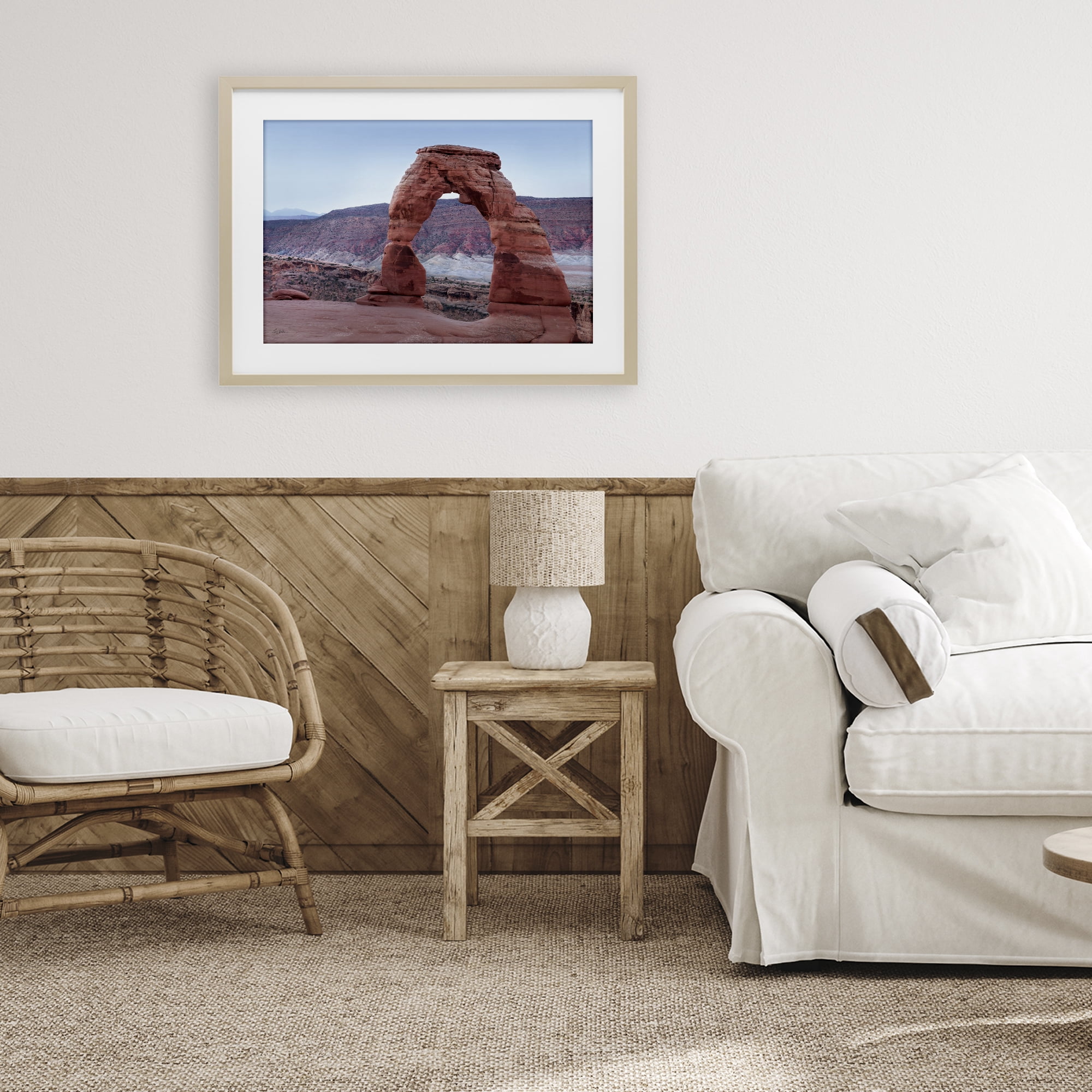 Stupell Industries Time's Sculpture Delicate Arch Birch Framed Print Under Glass, design by Lori Deiter
