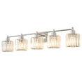 thumbnail image 6 of Deyidn Modern 5-Light Bathroom Vanity Light with Crystal Shades, 39 Inch Chrome Dimmable Light Fixture for Mirror, 6 of 9