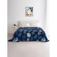 thumbnail image 7 of King Flat Sheet Only Thanksgiving Blue Pumpkin Seamless Soft Microfiber Cooling Bedding Sheets Fall Maple Leaves Flat Bed Sheet for Hotel,Home Decor, 7 of 7