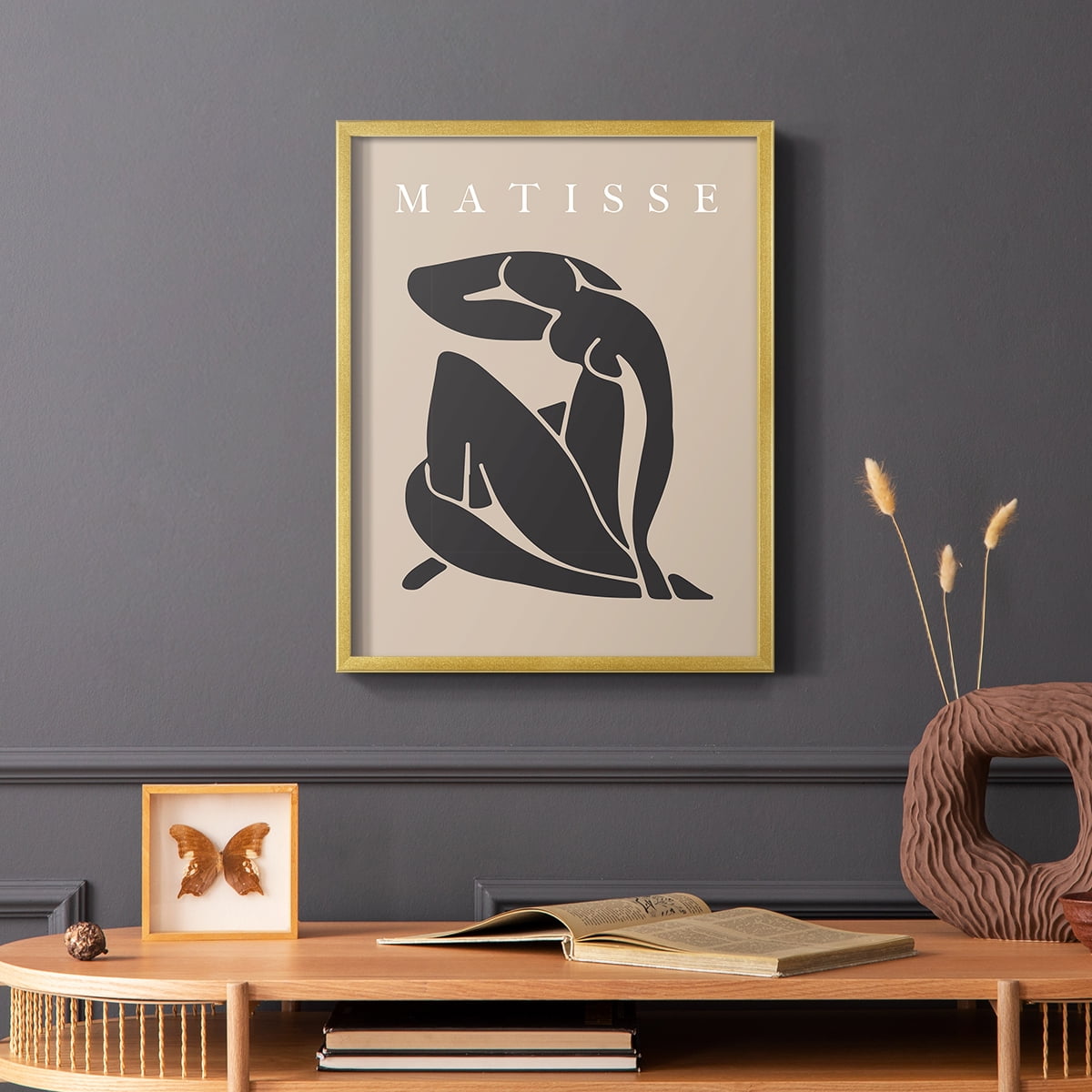 Matisse CCCLXXVIII in Gold Solid Wood 16 x 20 Framed Print