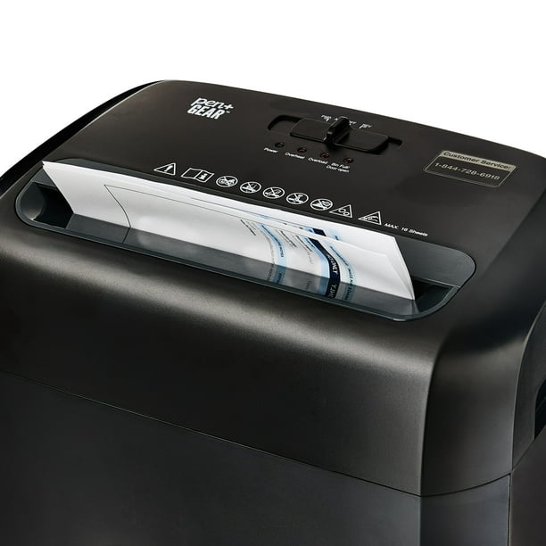 Pen+Gear 10-Sheet Cross-cut Paper/Credit Card Shredder with 4