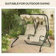 thumbnail image 3 of Outsunny 84A-052 Series Outdoor Porch Swing Cushions with Seat & Tufted Back, Backrest Ties, Set of 2 Replacement Cushions for Patio Furniture, Beige, 3 of 9