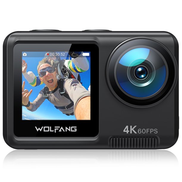 WOLFANG GA420 Action Camera 4K 60FPS 24MP, Waterproof 40M Underwater Camera, 3.0 EIS