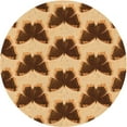 thumbnail image 1 of Ahgly Company Machine Washable Indoor Round Transitional Yellow Orange Area Rugs, 5' Round, 1 of 7