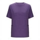 thumbnail image 5 of Blusas para mujer,Blusa de manga corta con botones, talla grande, informal, cuello redondo, de poliéster para mujer, sopatenor, 5 of 8