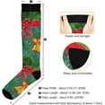 thumbnail image 3 of FREEAMG Knee High Socks Watercolor Christmas Theme Compression Warm Stockings for Women, Running, Nurse, Medical 1PC, 3 of 7