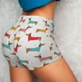 thumbnail image 4 of Lsque Dachshund Dog Puppy Pattern High Waisted Biker Shorts for Women-Tummy Control Fitness Athletic Workout Running Yoga Gym Shorts,Moisture-Wicking-Large, 4 of 9