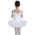 thumbnail image 3 of Sxiwei Kids Girls Sequins Swan Lake Ballet Dance Dress Ballerina Performance Costume with Gloves Hair White 12, 3 of 6