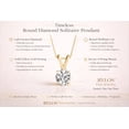 thumbnail image 4 of The Diamond Deal | 4 Carat Round Brilliant Lab-Grown Diamond Solitaire Pendant Necklace |14K Yellow Gold | 18 Inch Gold Chain, 4 of 6