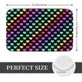 thumbnail image 2 of Sikiie Rainbow Hearts Print Flannel Anti-slip Floor Mat 16x24in, Thickened Dustproof Entrance Door Mat Floor Mat for Kitchen, Bathroom, Laundry Room, 2 of 7