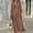 Brown, variant on Aloohaidyvio Wedding Guest Dresses for Women,Womens Fashion Half Sleeve Solid Button Linen Loose Shirt Long Dress