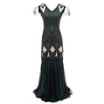 thumbnail image 2 of Vestido pequeño de banquete europeo y americano con lentejuelas y bordado hecho a mano, 2 of 5