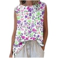 thumbnail image 5 of Juslio Womens Tank Crew Neck Print Tank Top, Casual Breathable Summer Tank Tops, 5 of 5