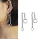 thumbnail image 1 of Pendientes de pernos prisioneros colgantes de hueco de cadena de acero inoxidable Hugo Pendiente de borla, 1 of 9