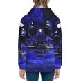 thumbnail image 6 of Pofeuu Steel Skull Print Teenage Zipper Hoodie Sweatshirts Hooded Casual Jackets With Pocket For Boys Girls-Small, 6 of 6