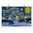 thumbnail image 2 of Reno, Nevada, Starry Night, Ski Resort with Mountain (9x12 Wall Art Print, Home Decor), 2 of 3