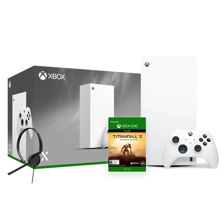 Microsoft Xbox Series X 1TB All-Digital Robot White Console and Wireless Controller Bundle with Titanfall 2 Full Game and Mytrix Chat Headset