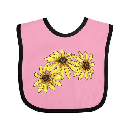 

Inktastic Black Eyed Susans Flowers Boys or Girls Baby Bib