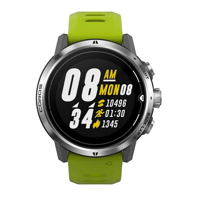 COROS Apex Pro Premium 46 mm silver sport watch with strap silicone display 1.2