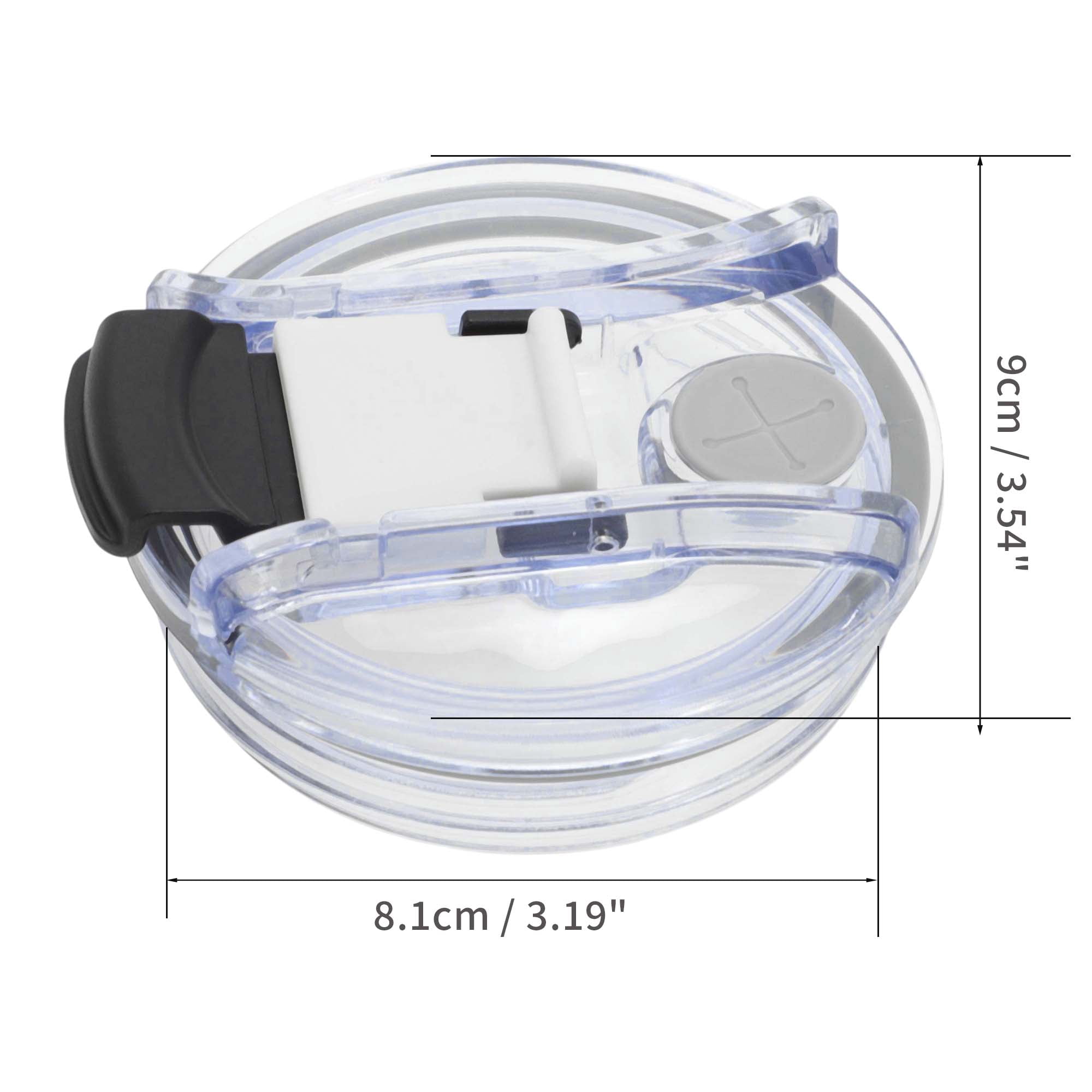 Unique Bargains 1 Pc Washable Tumbler Lid White Black