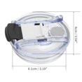 thumbnail image 2 of Unique Bargains 1 Pc Washable Tumbler Lid for Office White Black Plastic, 2 of 5
