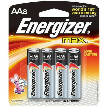 Energizer MAX Alkaline, AA Batteries, 8 Pack